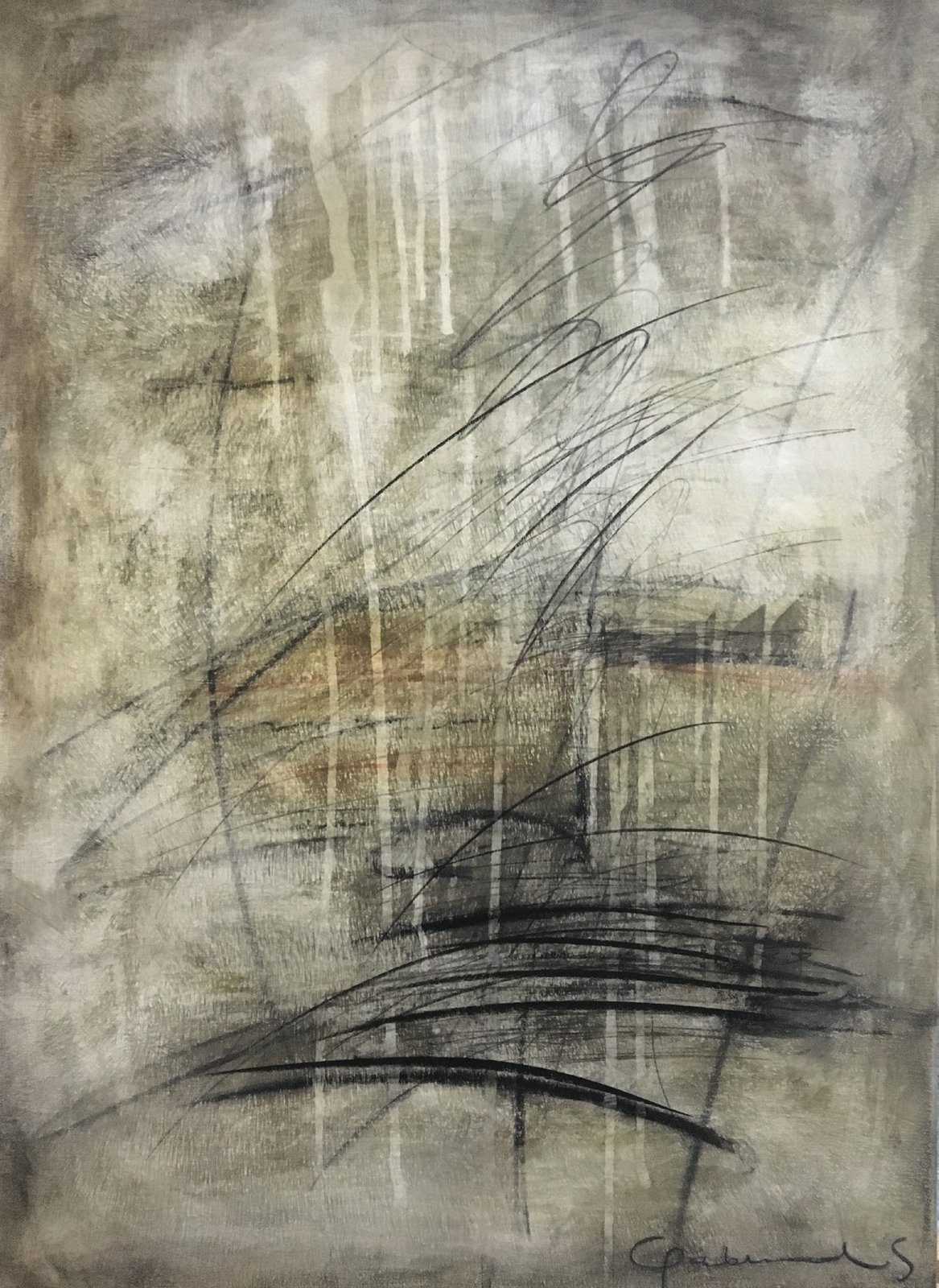Remembranza y Olvido — óleo sobre tela, 50 × 70 cm, Gabriela Sánchez